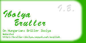 ibolya bruller business card